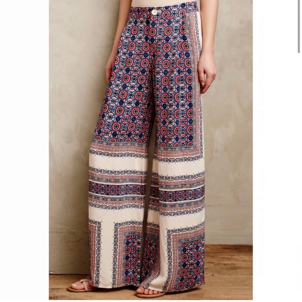 Anthropologie Elevenses wide leg pants size 4